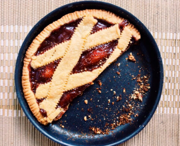 Crostata de mermelada de fresa